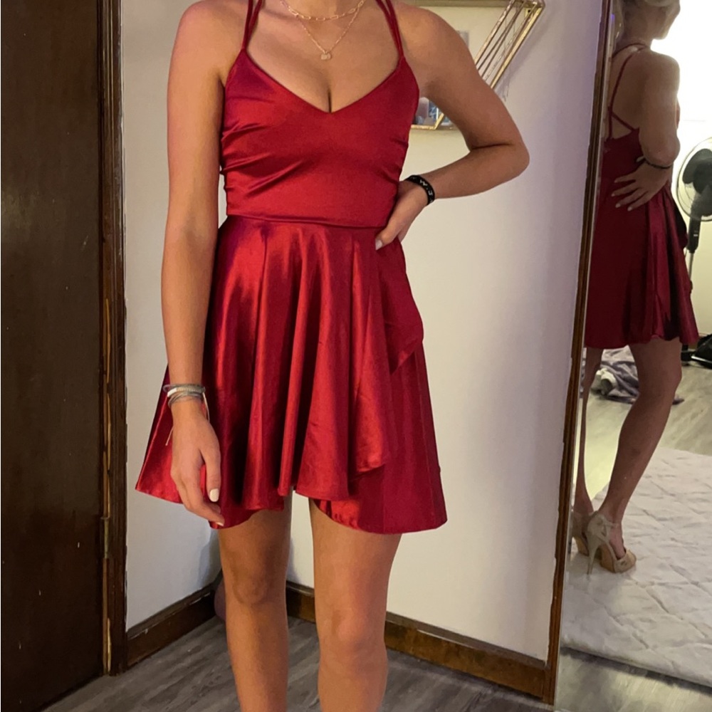 Short Red Skater Dress.